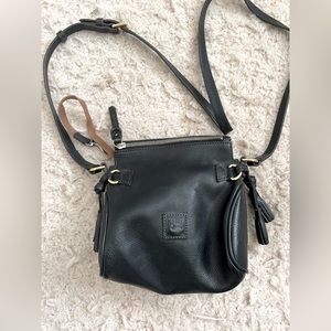 Dooney & Bourke Rare Black Florentine Mini Zip Crossbody